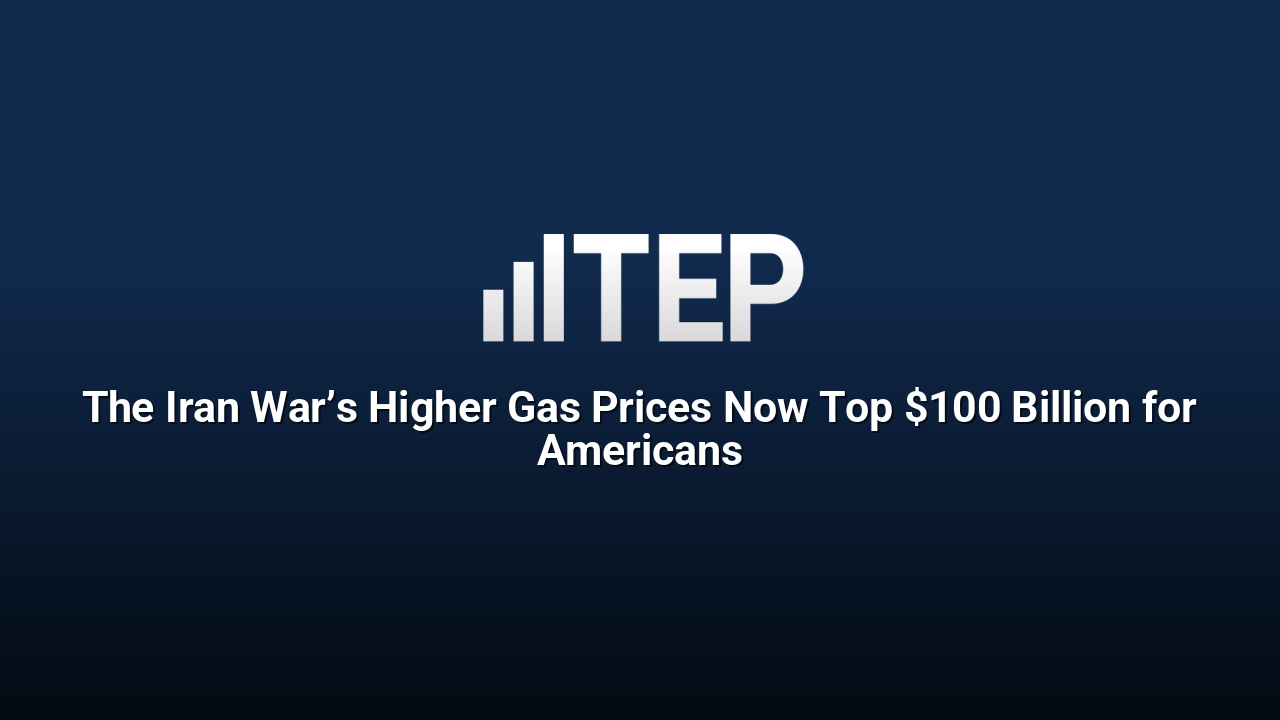 The Iran War’s Higher Gas Prices Now Top $100 Billion for Americans