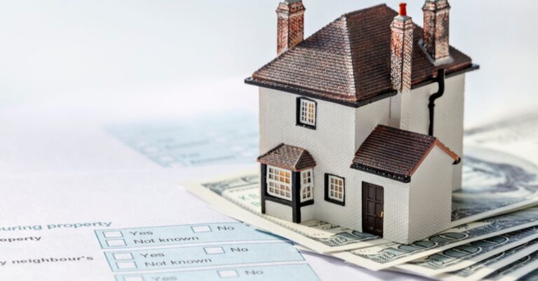 House on top of money property taxes