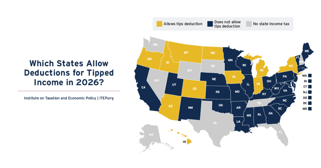 Which States Allow Deductions for Tipped Income in 2026?