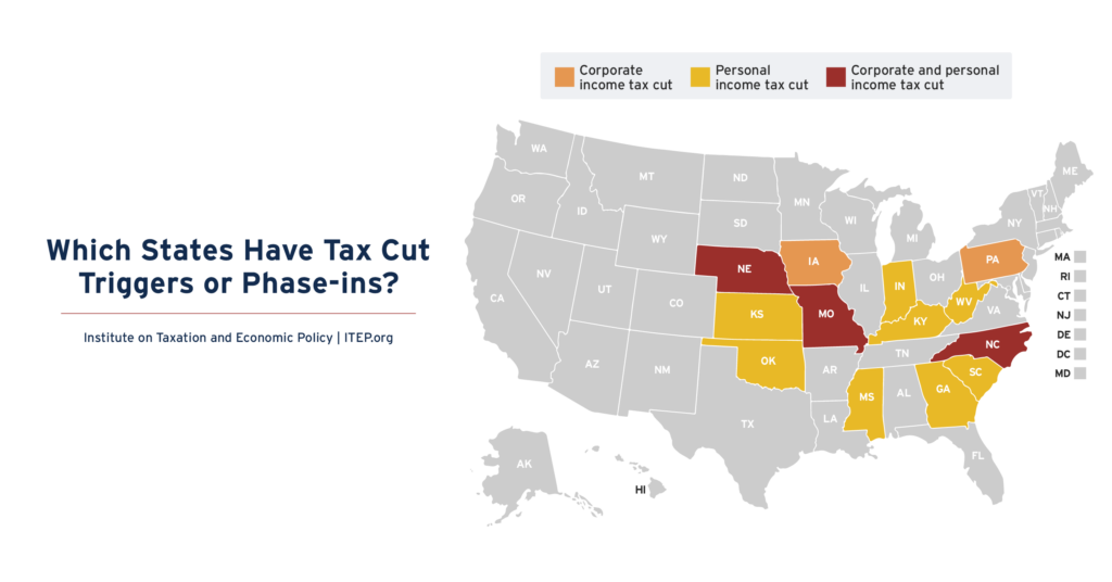Which States Have Tax Cut Triggers or Phase-ins?