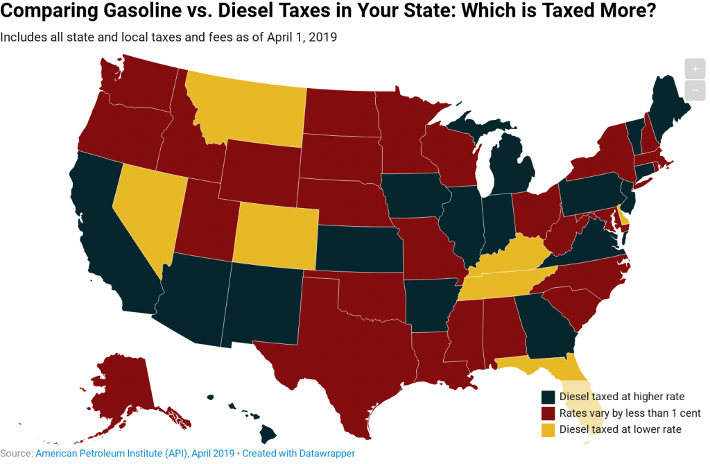 Gasoline vs. Diesel Taxes in Your State: Which is Taxed More? – ITEP